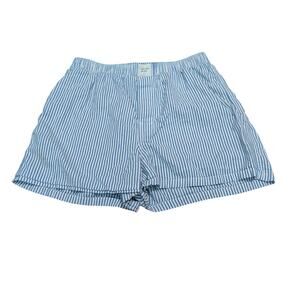 American Eagle Stripe Blue White Boxers Mens Medium 32-34 Cotton Blend Lounge